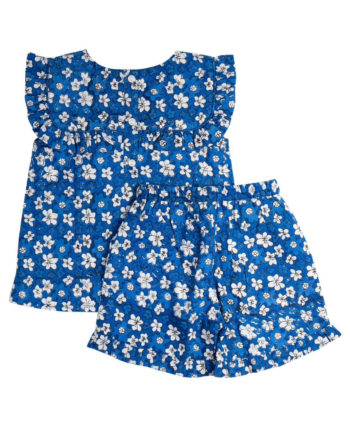 Blue Ditsy Shorts Set-FINAL SALE