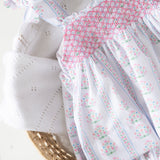 Bright Floral Smocked Bloomer Set