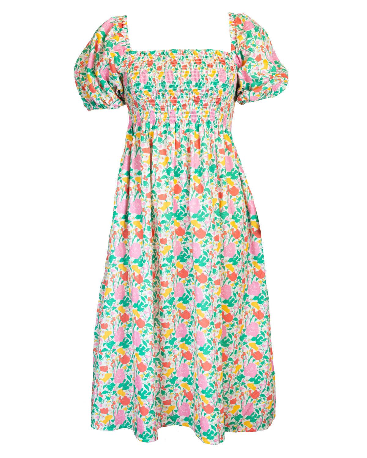 Floral Puff Sleeve Ladies Dress-FINAL SALE