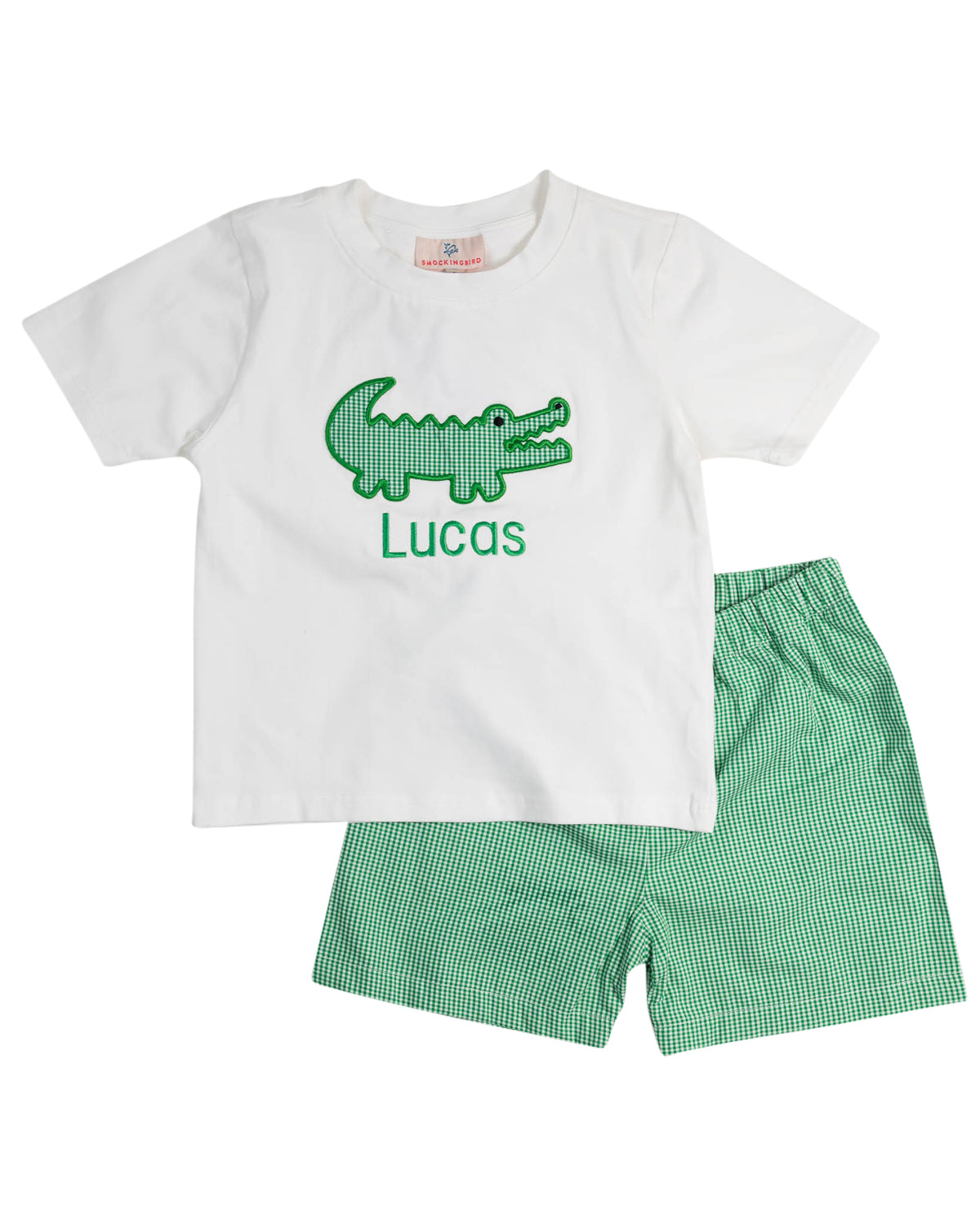 Alligator Applique Shorts Set