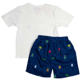 Insects Embroidered Shorts Set