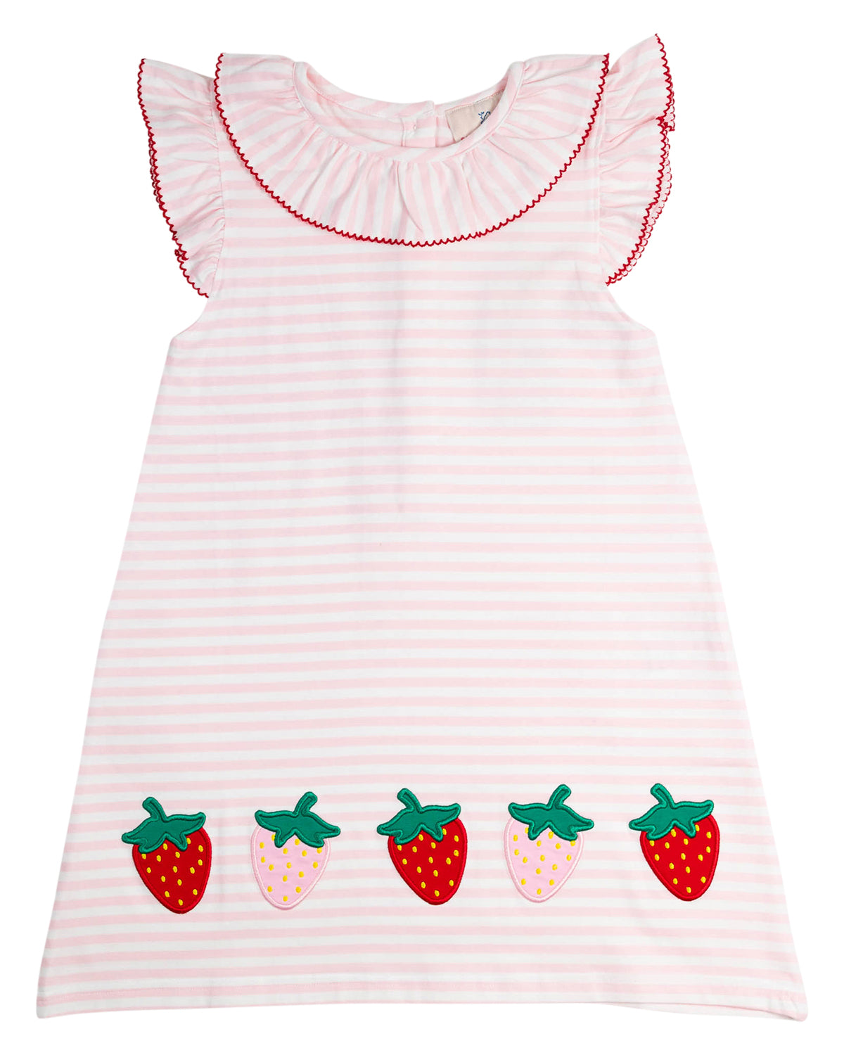 Strawberry Applique Knit Dress