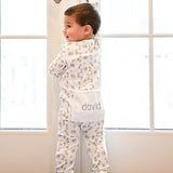 Dreaming of Dreidels Hanukkah Pima Cotton Zip Up Pajamas- FINAL SALE