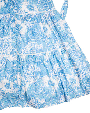 Blue Floral Ladies Dress