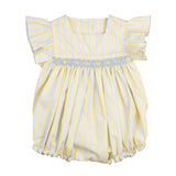 Sunshine Stripes Smocked Bubble