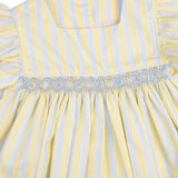 Sunshine Stripes Smocked Bubble