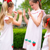 Strawberry Applique Knit Dress