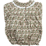 Fall Floral Smocked Ruffle Collar Bubble