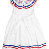 Red White Blue Smocked Chelsea Dress