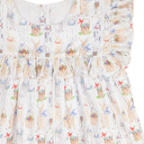 Bunny Blossom Ruffle Collar Dress