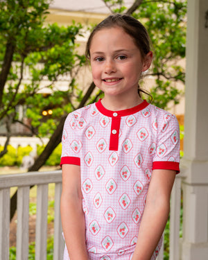 Strawberry Fields Short Sleeve Pajama Set