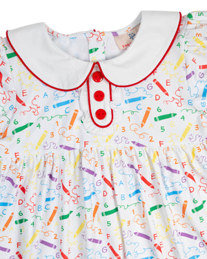 Crayon Squiggles Dress-FINAL SALE