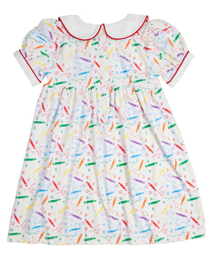 Crayon Squiggles Dress-FINAL SALE