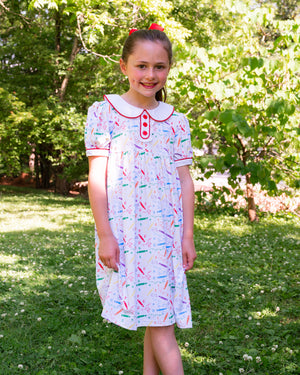 Crayon Squiggles Dress-FINAL SALE