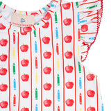 A+ Apple Art Knit Shorts Set-FINAL SALE