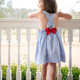 Patriotic Embroidered Jumper with Red Pockets