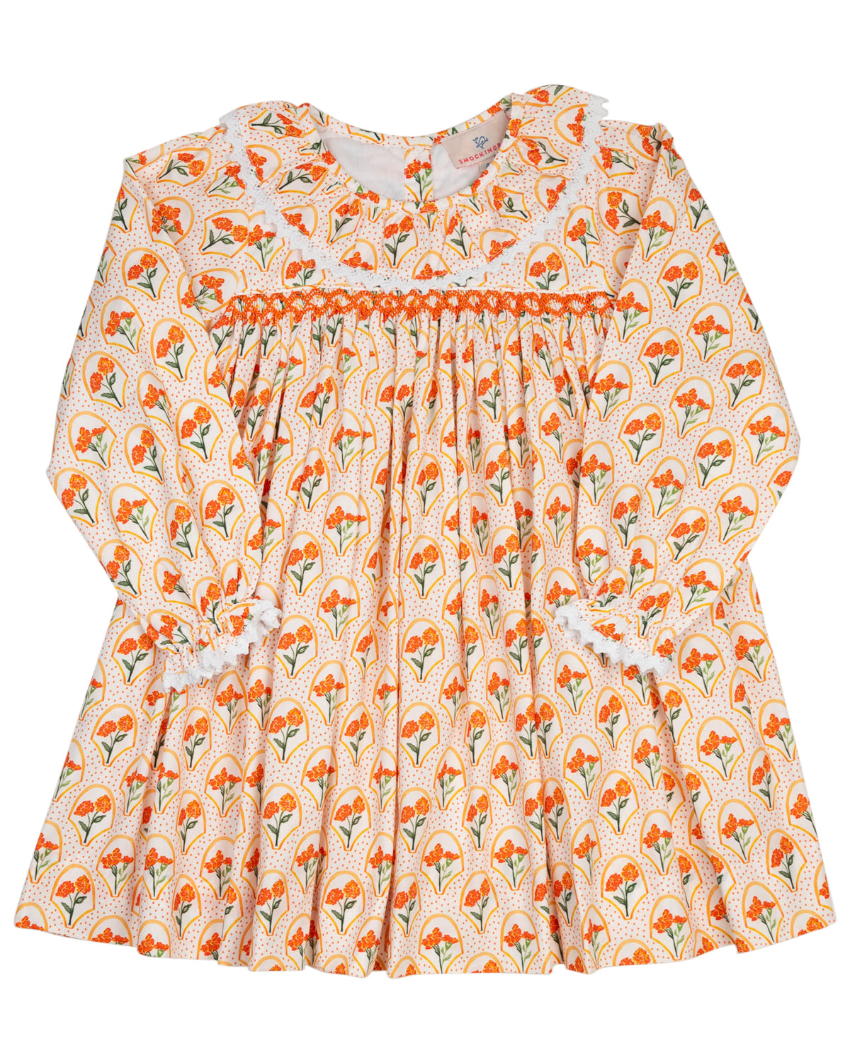 Marigold Floral Smocked Dress