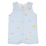 Colorful Bunnies Embroidered Shortall