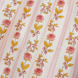 Fall Floral Stripe Bib Collar Dress