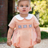 Skull and Bones Smocked Boy Bubble