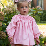 Pink Honeycomb Smocked Bloomer Set