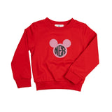 Main Street Applique Mouse Sweatshirt in Red