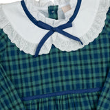 Navy Tartan Plaid Dress