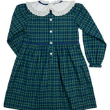 Navy Tartan Plaid Dress