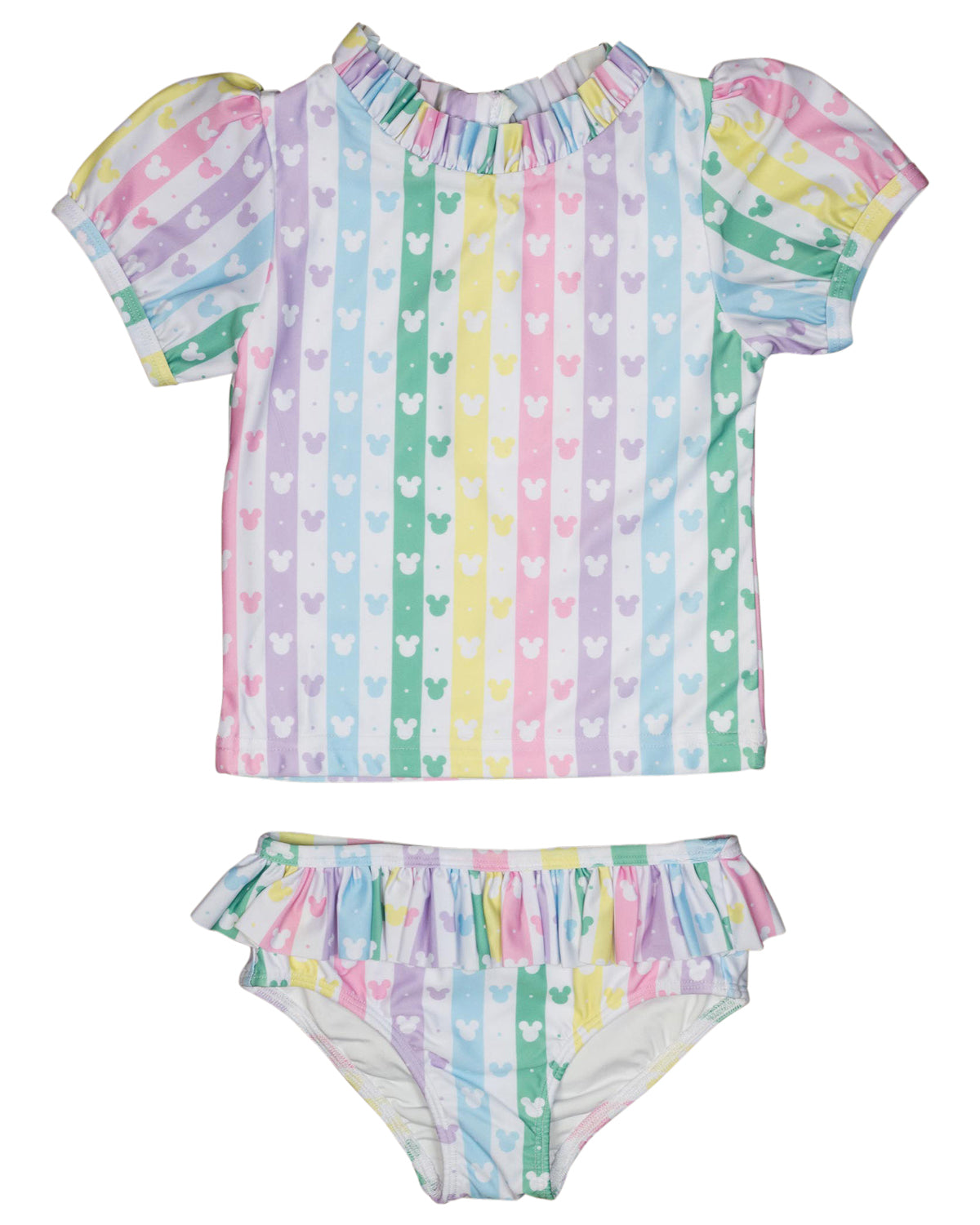 Rainbow Mouse Puff Sleeve Tankini-FINAL SALE