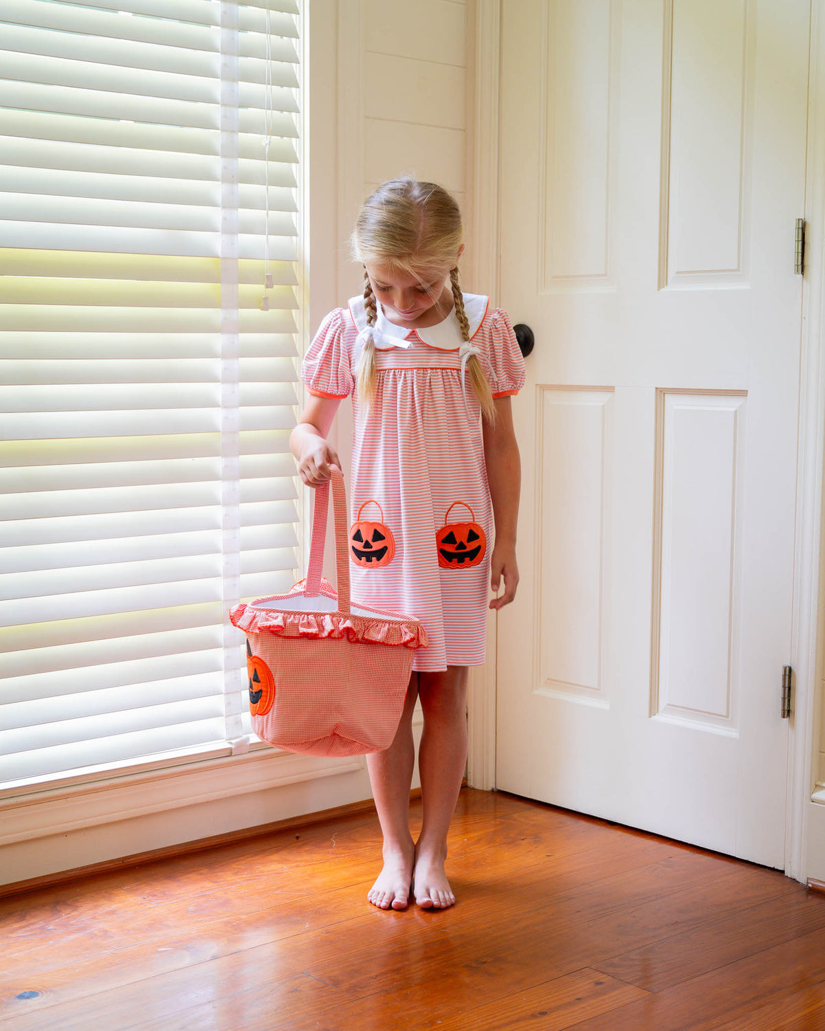 Jackolantern Pockets Striped Knit Dress