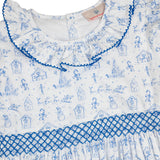 Holiday Toile Smocked Bishop Bubble