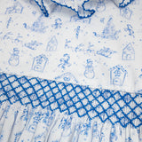 Holiday Toile Smocked Bishop Bubble