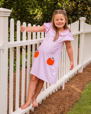 Pumpkin Pocket Polka Dot Knit Dress