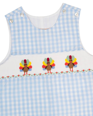 Turkeys Smocked Gingham Longall