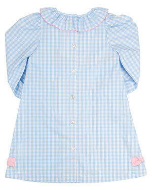 Turkeys Smocked Gingham Bow Dress