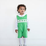 Shamrocks Smocked Green Knit Shortall