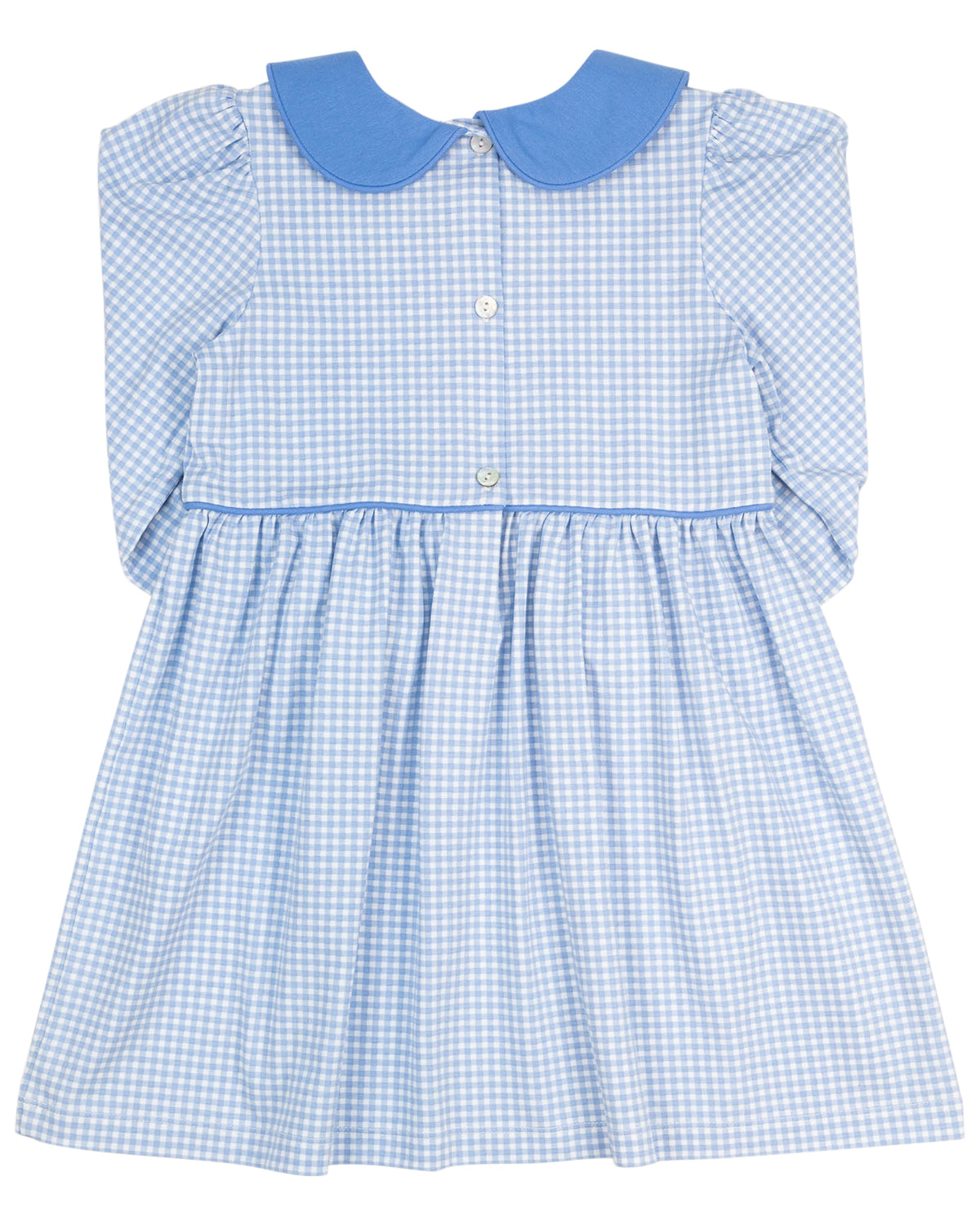 Cadet Blue Gingham Knit Dress