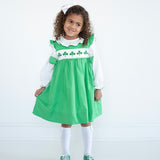 Shamrocks Smocked Green Knit Jumper