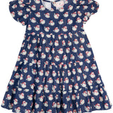 Vintage Santa Navy Twirl Dress- FINAL SALE