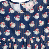 Vintage Santa Navy Twirl Dress- FINAL SALE