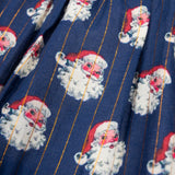 Vintage Santa Navy Puff Sleeve Bubble- FINAL SALE