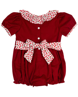 Christmas Floral Ruffle Collar Bubble