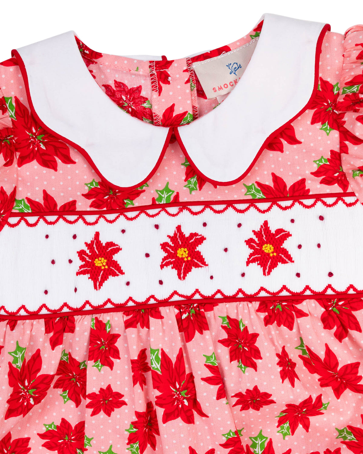 Poinsettia Smocked Dress