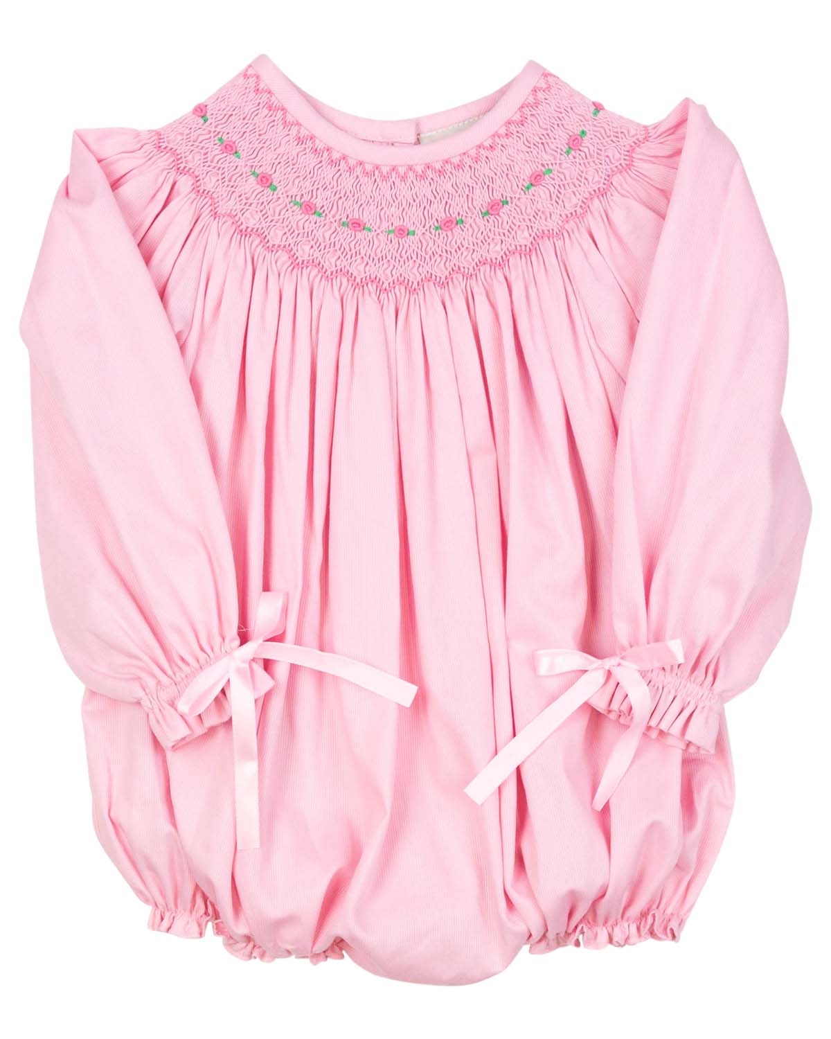 Baby Pink Smocked Bishop Bubble