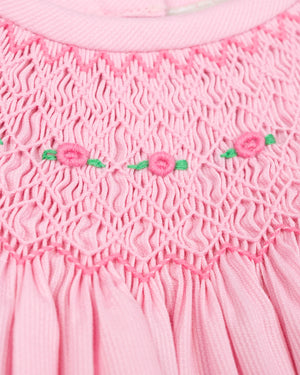 Baby Pink Smocked Bishop Dress