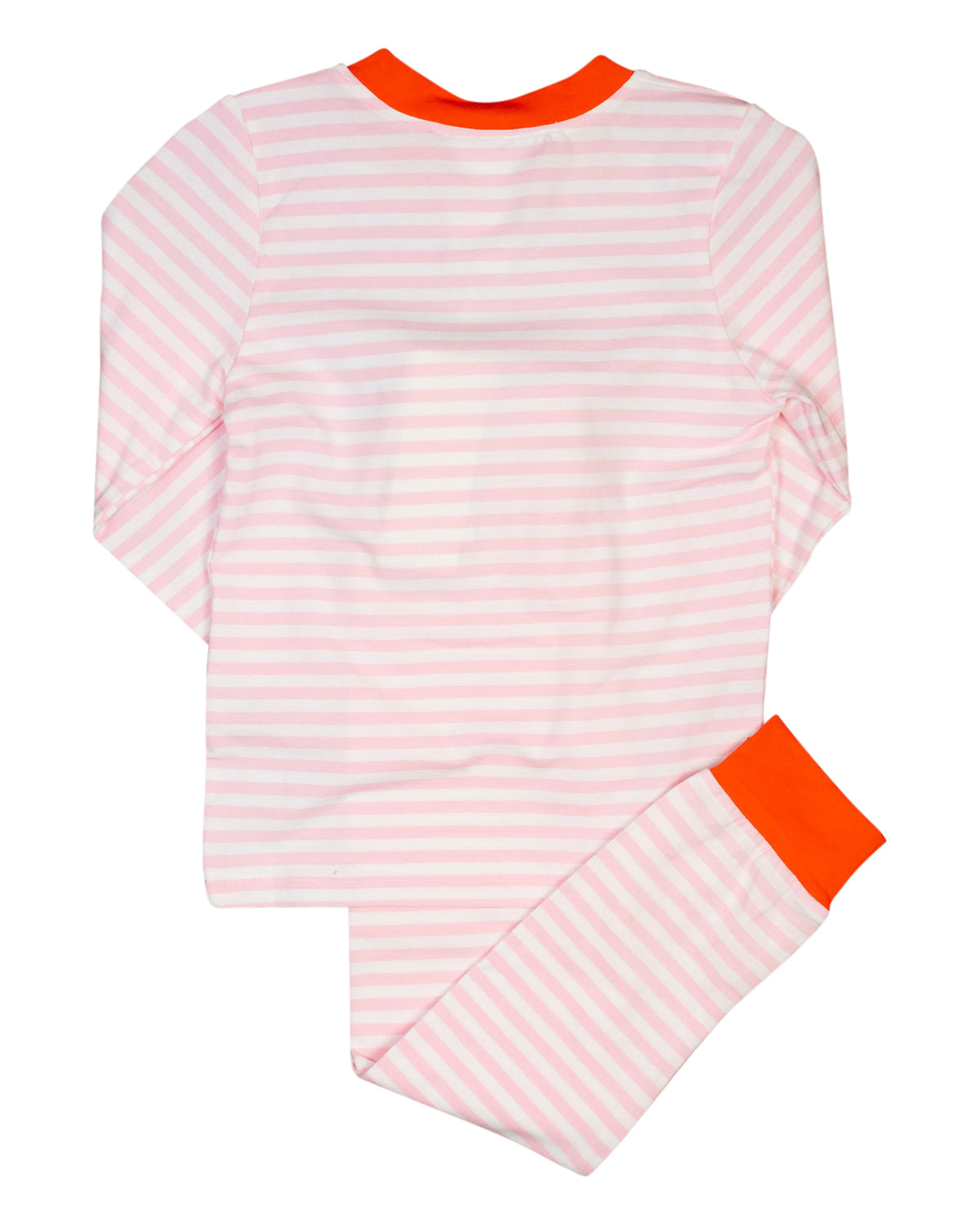 Pumpkin Applique Pink Striped Pajama Set-FINAL SALE