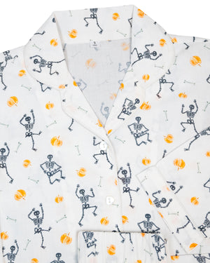 Dancing Skeleton Button Down Pajamas-FINAL SALE