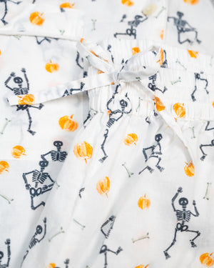 Dancing Skeleton Button Down Pajamas for Adult-FINAL SALE