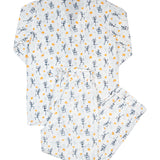 Dancing Skeleton Button Down Ladies Pajamas- FINAL SALE