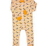 Bats Striped Watercolor Zip up Pajamas-FINAL SALE